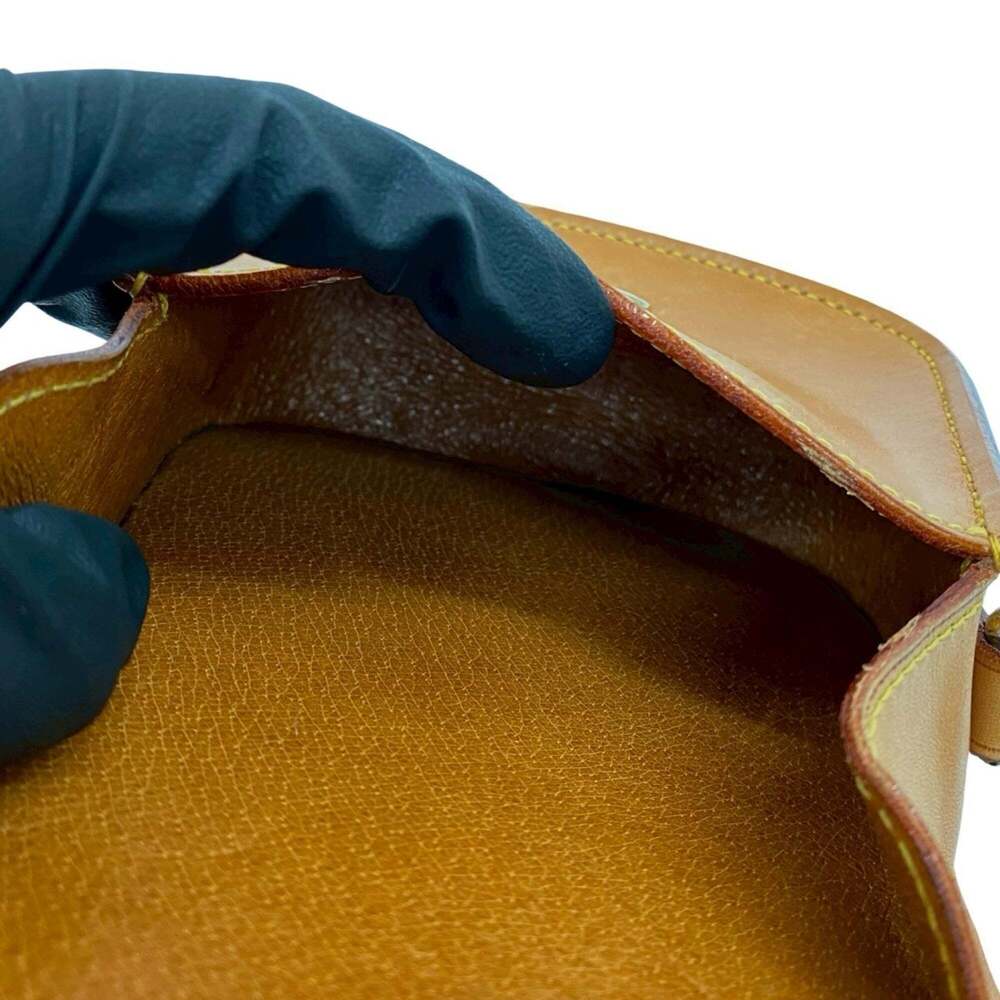 LOUIS VUITTON Authentic Brown Leather Pochette Shoulder Bag - Picture 9 of 10